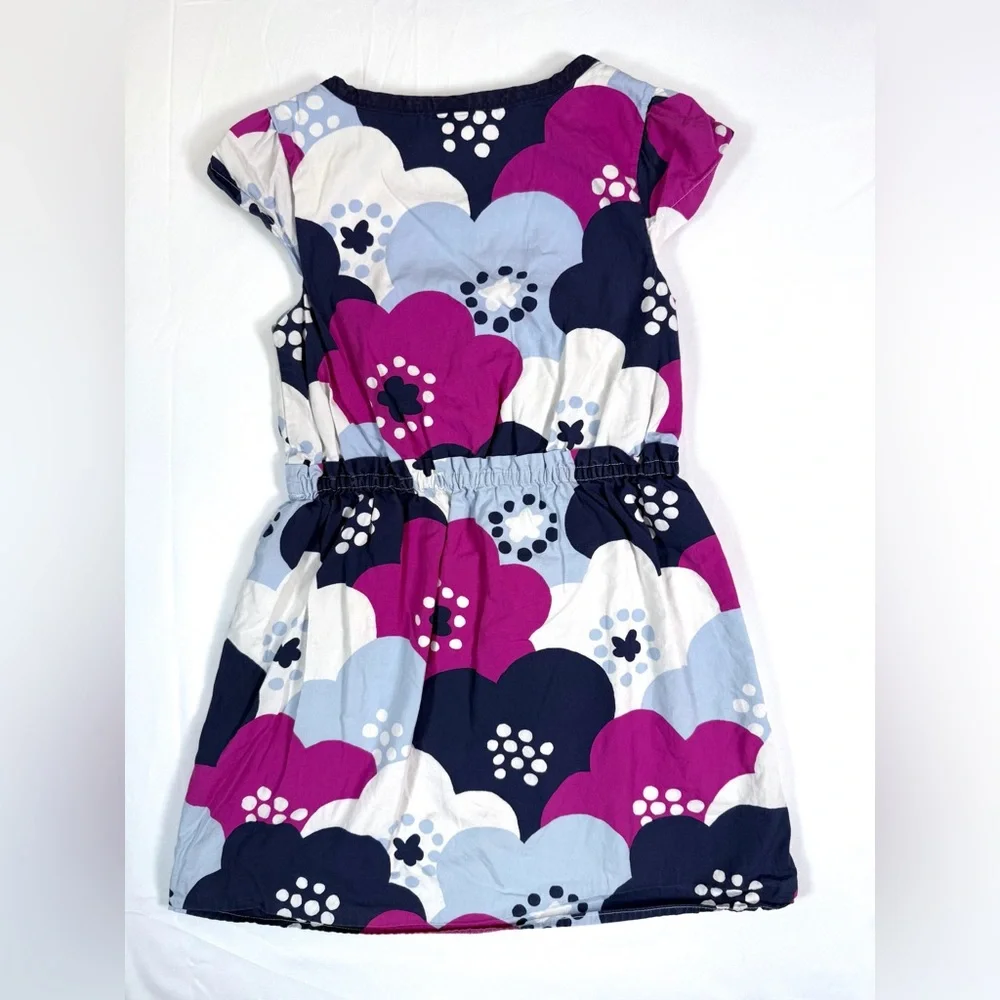 GYMBOREE Girls' Class Club Floral Purple Cotton A-Line Short Sleeve Dress Size 7